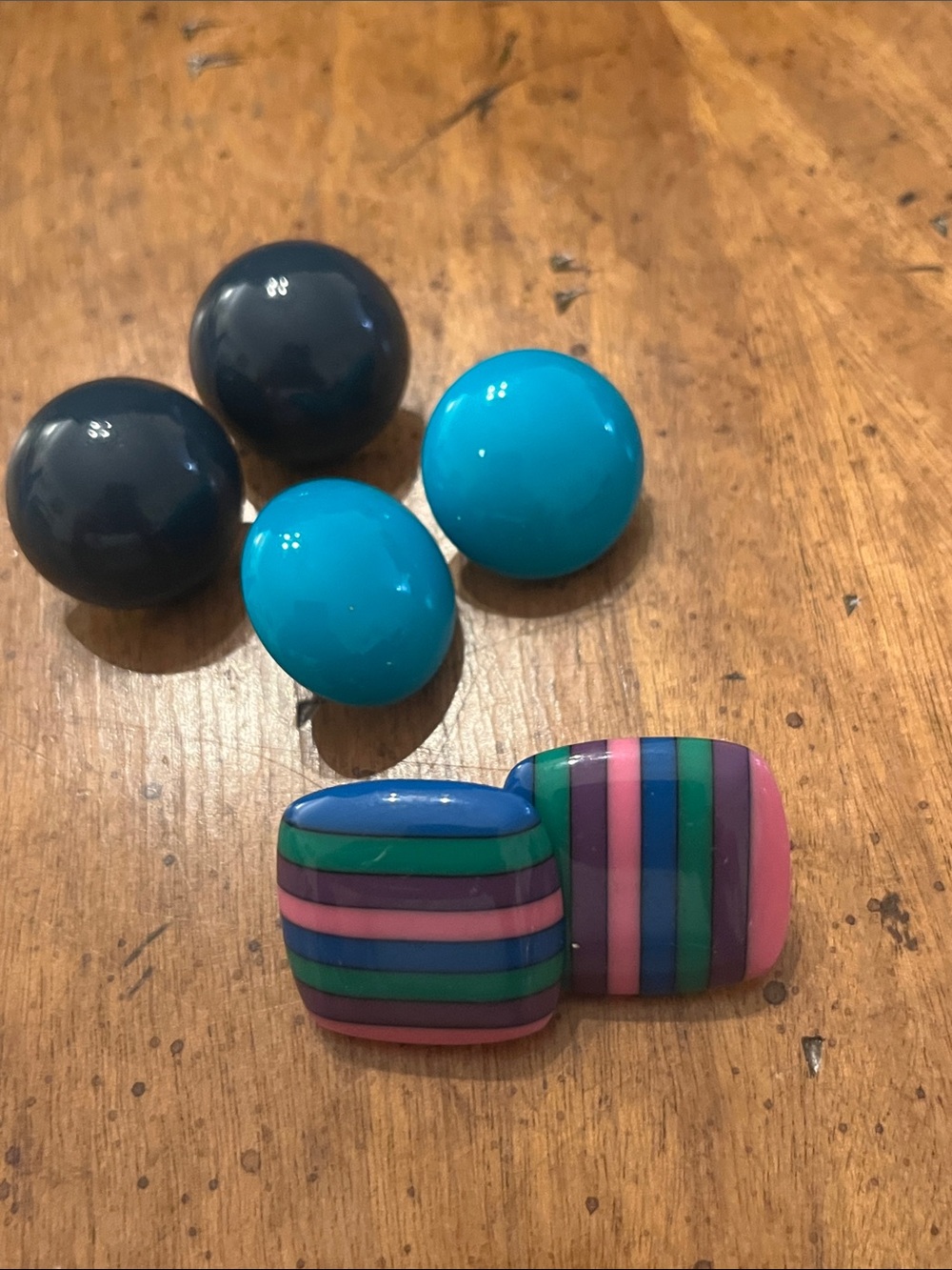 Retro statement earrings - 3 pairs